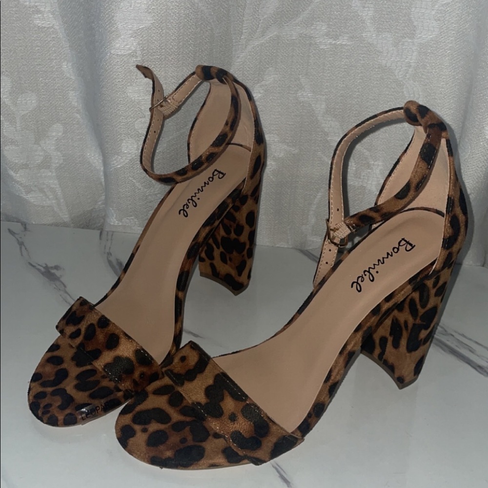 NEW Leopard Block Heels